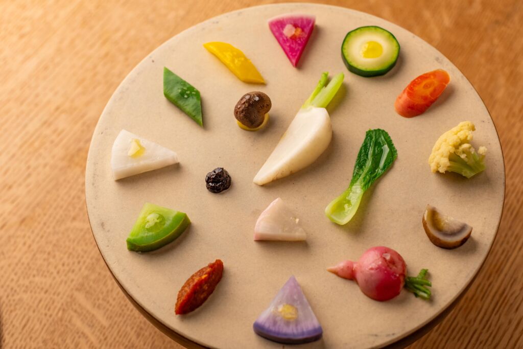 When tradition meets gourmet style: Local vegetables, slowly cooked in Ogama’s natural hot springs